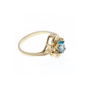 14K YELLOW GOLD TOPAZ & DIAMONDS RING SIZE 7.25