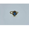 14K YELLOW GOLD TOPAZ & DIAMONDS RING SIZE 7.25