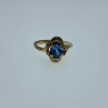 14K Yellow Gold Topaz & Diamonds Ring Size 7.25