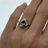 14K Yellow Gold Topaz & Diamonds Ring Size 7.25