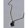 925 Sterling Silver Blue Sapphire & Quartz Necklace Length 16 in