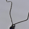 925 Sterling Silver Blue Sapphire & Quartz Necklace Length 16 in