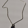 925 Sterling Silver Blue Sapphire & Quartz Necklace Length 16 in