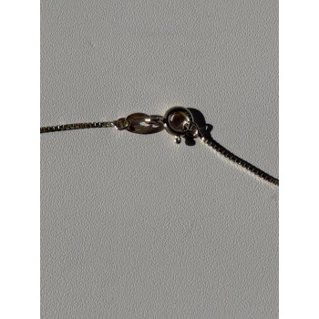 925 Sterling Silver Blue Sapphire & Quartz Necklace Length 16 in