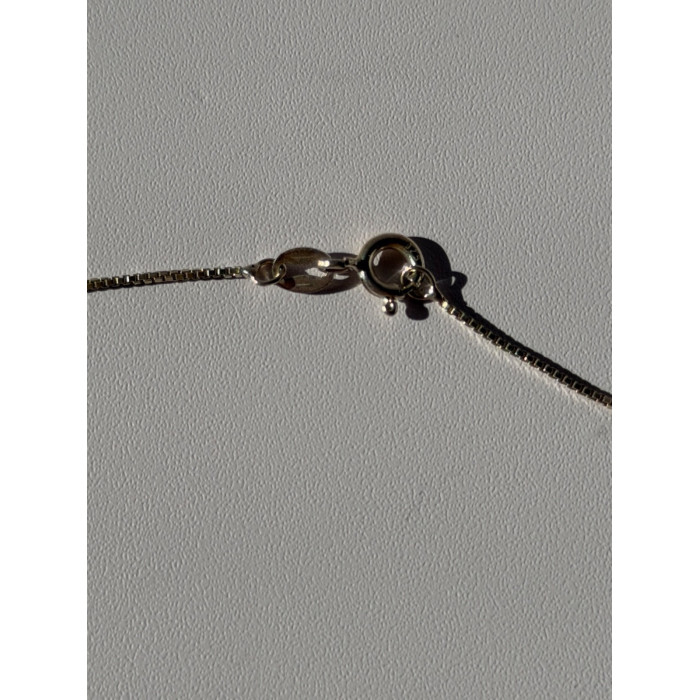 925 Sterling Silver Blue Sapphire & Quartz Necklace Length 16 in