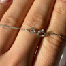 925 Sterling Silver Blue Sapphire & Quartz Necklace Length 16 in