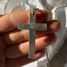 Vintage 925 Sterling Silver Sodalite Cross Necklace Length 18 in