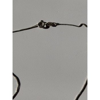 Vintage 925 Sterling Silver Black Onyx Cross Necklace Length 18 in