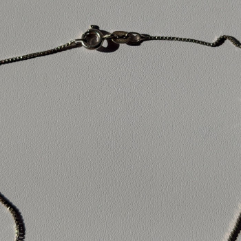 Vintage 925 Sterling Silver Black Onyx Cross Necklace Length 18 in