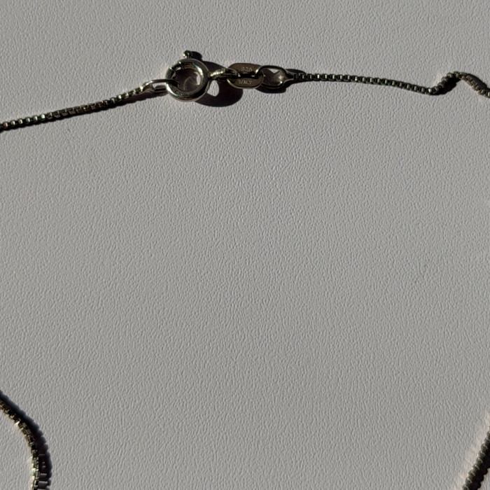 Vintage 925 Sterling Silver Black Onyx Cross Necklace Length 18 in