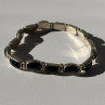 Vintage 950 Sterling Silver Black Onyx Bracelet