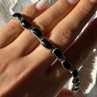 Vintage 950 Sterling Silver Black Onyx Bracelet