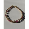 925 Sterling Silver Gold Plated Pink Topaz Bracelet