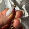 925 Sterling Silver Gold Plated Pink Topaz Bracelet