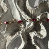 925 Sterling Silver Gold Plated Pink Topaz Bracelet