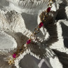 925 Sterling Silver Gold Plated Pink Topaz Bracelet