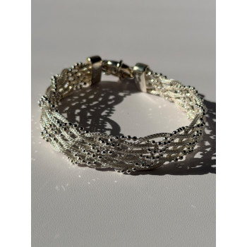 Elegant Italy 925 Sterling Silver Bracelet Size 8