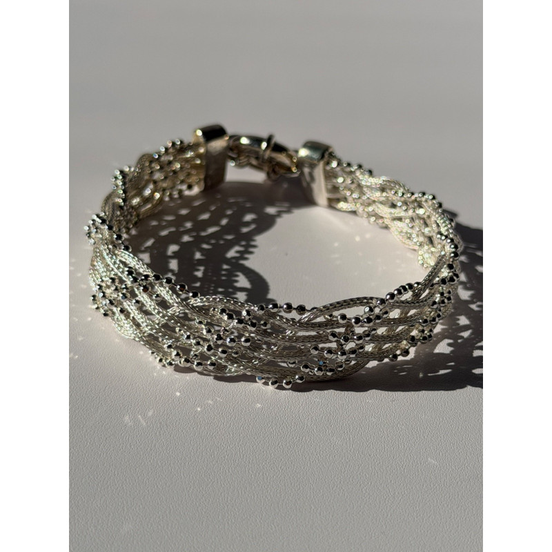 Elegant Italy 925 Sterling Silver Bracelet Size 8