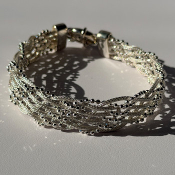 Elegant Italy 925 Sterling Silver Bracelet Size 8