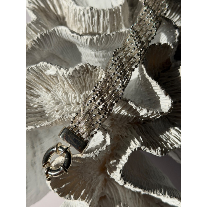 Elegant Italy 925 Sterling Silver Bracelet Size 8