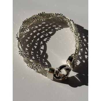 Elegant Italy 925 Sterling Silver Bracelet Size 8