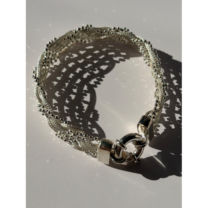 Elegant Italy 925 Sterling Silver Bracelet Size 8