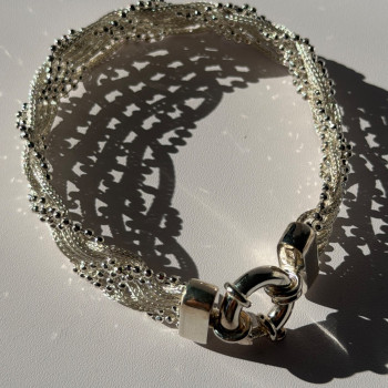 Elegant Italy 925 Sterling Silver Bracelet Size 8