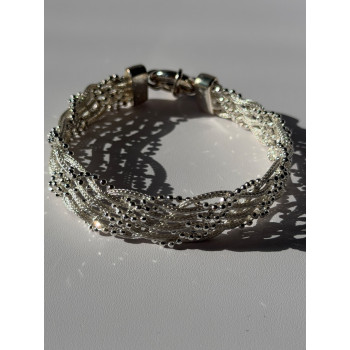 Elegant Italy 925 Sterling Silver Bracelet Size 8