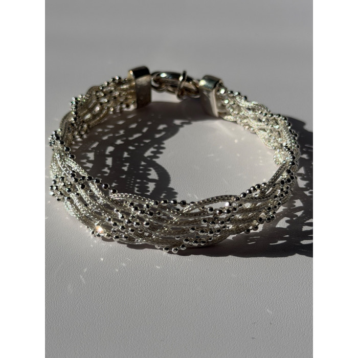 Elegant Italy 925 Sterling Silver Bracelet Size 8