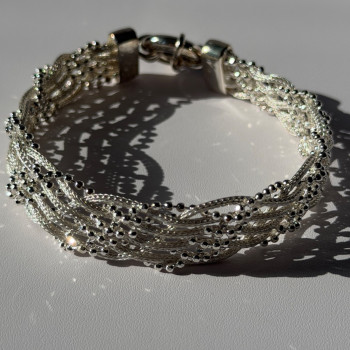 Elegant Italy 925 Sterling Silver Bracelet Size 8