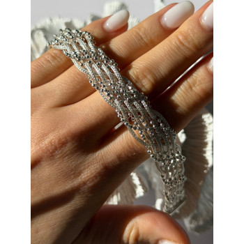 Elegant Italy 925 Sterling Silver Bracelet Size 8