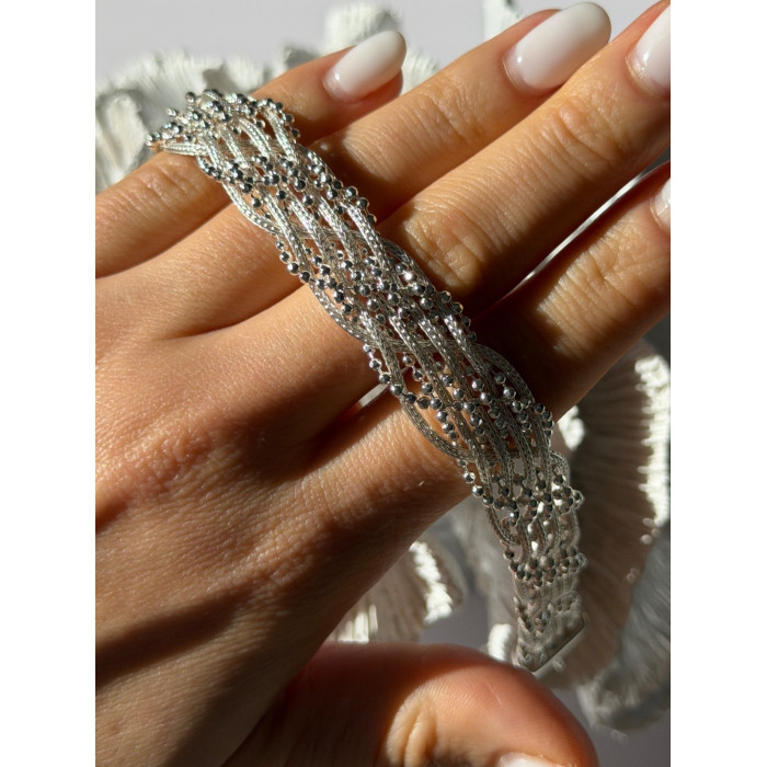 Elegant Italy 925 Sterling Silver Bracelet Size 8