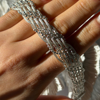 Elegant Italy 925 Sterling Silver Bracelet Size 8