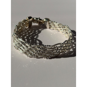 Elegant Italy 925 Sterling Silver Bracelet Size 8