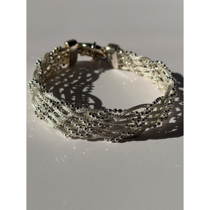 Elegant Italy 925 Sterling Silver Bracelet Size 8