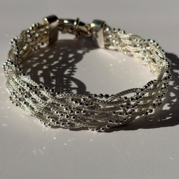 Elegant Italy 925 Sterling Silver Bracelet Size 8