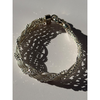 Elegant Italy 925 Sterling Silver Bracelet Size 8