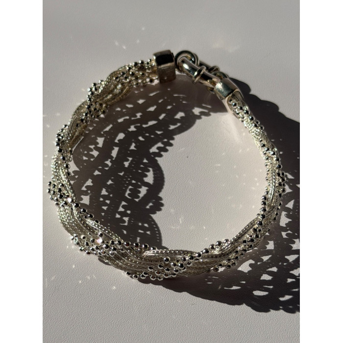 Elegant Italy 925 Sterling Silver Bracelet Size 8