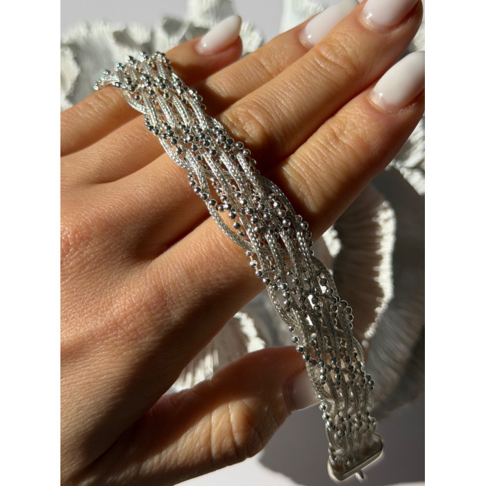 Elegant Italy 925 Sterling Silver Bracelet Size 8