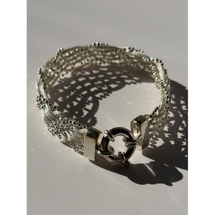 Elegant Italy 925 Sterling Silver Bracelet Size 8