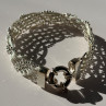 Elegant Italy 925 Sterling Silver Bracelet Size 8