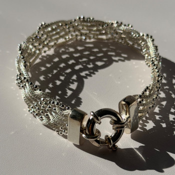 Elegant Italy 925 Sterling Silver Bracelet Size 8