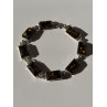 925 Sterling Silver Amber Bracelet Size 7