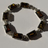 925 Sterling Silver Amber Bracelet Size 7