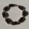 925 Sterling Silver Amber Bracelet Size 7