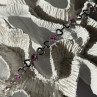 925 Sterling Silver Pink & White Spinel Heart Bracelet