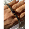 Italy 925 Sterling Silver Gold Plated Amethyst Bracelet