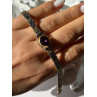 Italy 925 Sterling Silver Gold Plated Amethyst Bracelet