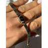Italy 925 Sterling Silver Gold Plated Amethyst Bracelet