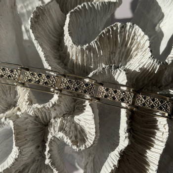 Vintage 925 Sterling Silver Marcasite Bracelet